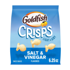 GOLDFISH CRISPS SALT AND VINEGAR FLAVORED BAKED CHIP CRACKERS 1 PACK