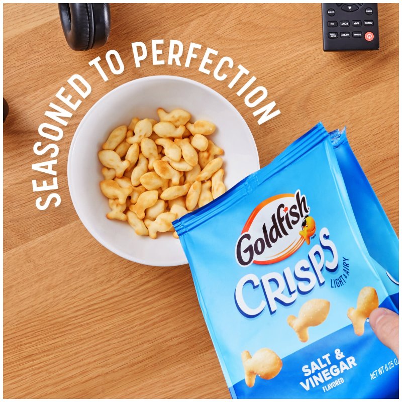 GOLDFISH CRISPS SALT AND VINEGAR FLAVORED BAKED CHIP CRACKERS 1 PACK