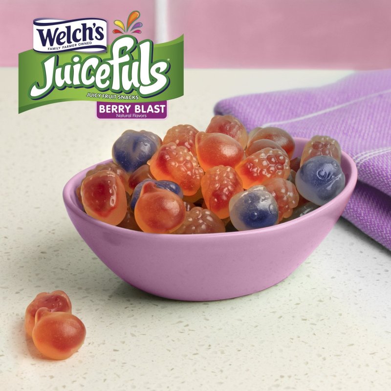WELCH'S JUICEFULS FRUIT SNACKS BERRY BLAST ISLAND SPLASH 1 OZ 20 COUNT