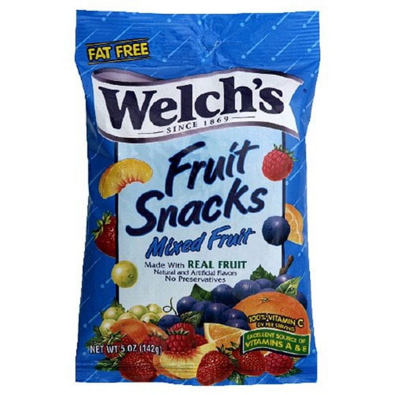 WELCHS MIXED FRUIT SNACKS 5 OUNCE BAGS PACK OF 12