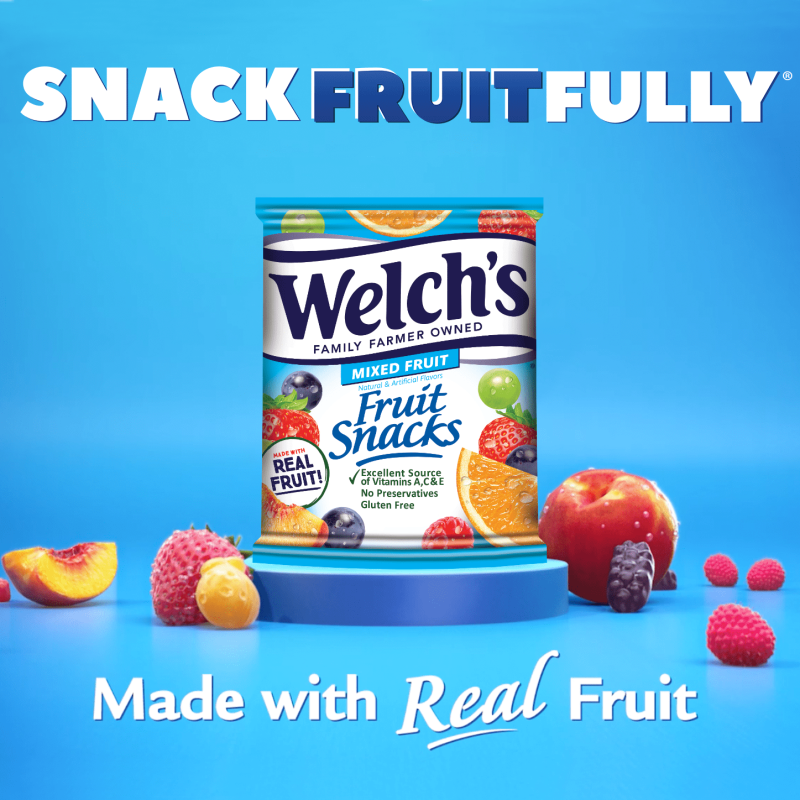WELCH'S MIXED FRUIT BULK FRUIT SNACKS 0.8OZ POUCHES 132 COUNT CASE