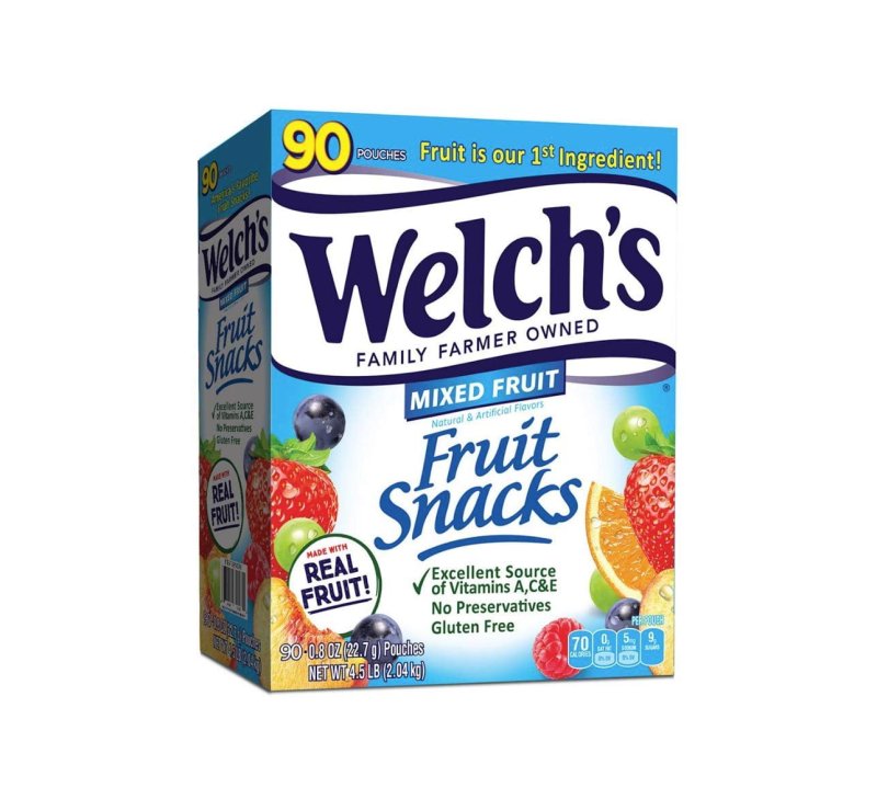 WELCHS MIXED FRUIT SNACKS 90CT 4.5LB FOR HEALTHY SNACKING