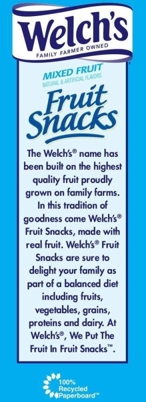 WELCHS MIXED FRUIT SNACKS 90CT 4.5LB FOR HEALTHY SNACKING