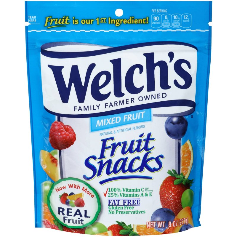WELCHS MIXED FRUIT SNACKS 8 OZ 9 COUNT