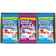 WELCHS JUICEFULS JUICY FRUIT SNACKS VARIETY PACK 15 BAGS 2.25 OZ 64G