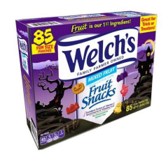 WELCH'S HALLOWEEN FRUIT SNACKS 85 PACK 0.5 OZ