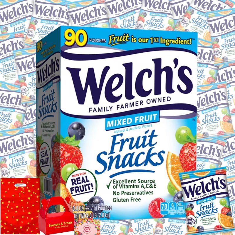 WELCH'S GUMMY FRUIT SNACKS | INDIVIDUALLY WRAPPED HEALTHY SNACK FOR KIDS & ADULTS |
