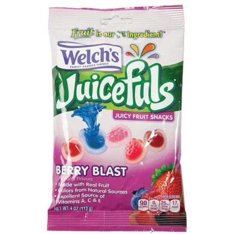 WELCHS JUICEFULS BERRY BLAST SNACKS 4 OZ PACK OF 12