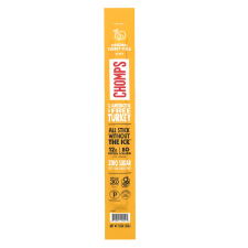 CHOMPS ORIGINAL TURKEY JERKY MEAT SNACK STICK 1.15OZ STICK 8 PACK