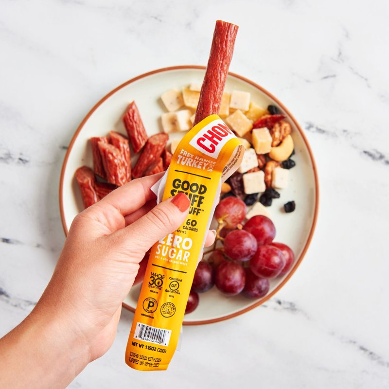 CHOMPS ORIGINAL TURKEY JERKY MEAT SNACK STICK 1.15OZ STICK 8 PACK