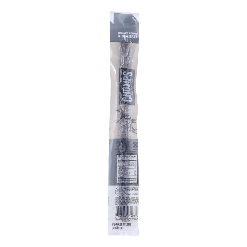 CHOMPS VENISON STICKS PEPPER SALT CASE OF 24 1.15 OZ