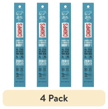 CHOMPS GRASS FED AND FINISHED SEA SALT BEEF JERKY MEAT SNACK STICKS 1.15OZ (PACK OF 4)