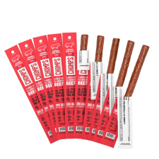 CHOMPS GRASS-FED AND FINISHED MSF2 ORIGINAL BEEF JERKY SNACK STICKS 10 PACK