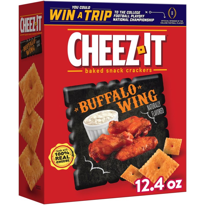 CHEEZ-IT BUFFALO WING CHEESE CRACKERS BAKED SNACK 12.4 OZ