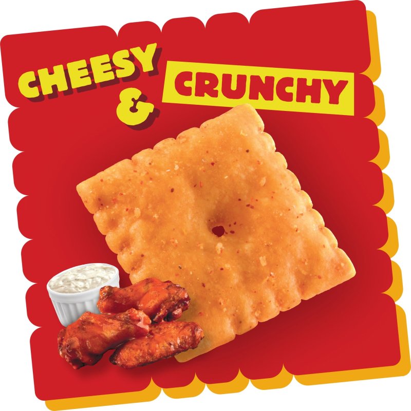 CHEEZ-IT BUFFALO WING CHEESE CRACKERS BAKED SNACK 12.4 OZ