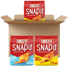CHEEZ-IT SNAPD CHEESE CRACKER CHIPS THIN CRISPS BULK LUNCH SNACKS