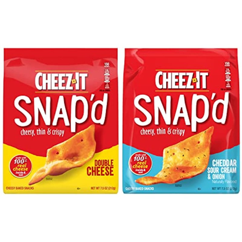 CHEEZ-IT SNAPD CHEESE CRACKER CHIPS THIN CRISPS BULK LUNCH SNACKS