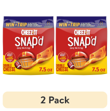 CHEEZ-IT SNAP'D DOUBLE CHEESE CRACKER CHIPS THIN CRISPS 7.5 OZ 2 PACK