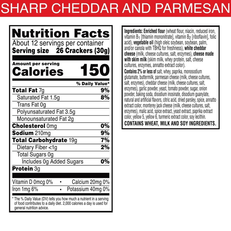 CHEEZ-IT DUOZ SHARP CHEDDAR PARMESAN CHEESE BAKED SNACK CRACKERS 12.4 OZ