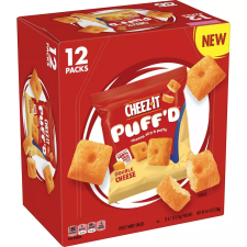 CHEEZ-IT PUFFD DOUBLE CHEESE 8.4OZ 12CT