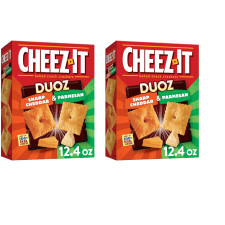 CHEEZ-IT DUOZ SHARP CHEDDAR PARMESAN BAKED SNACK CRACKERS 12.4OZ 2 PACK