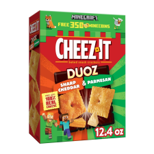 CHEEZ-IT DUOZ SHARP CHEDDAR PARMESAN CHEESE CRACKERS 2-PACK BAKED SNACK 12.4 OZ