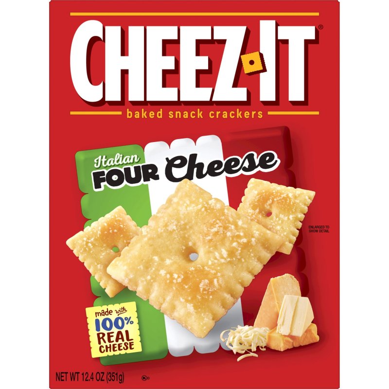 CHEEZ-IT ITALIAN FOUR CHEESE CRACKERS BAKED SNACK 12.4 OZ 3 PACK
