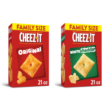 CHEEZ-IT CHEESE CRACKERS BULK PANTRY STAPLES ORIGINAL WHITE CHEDDAR VARIETY PACK 42 OZ