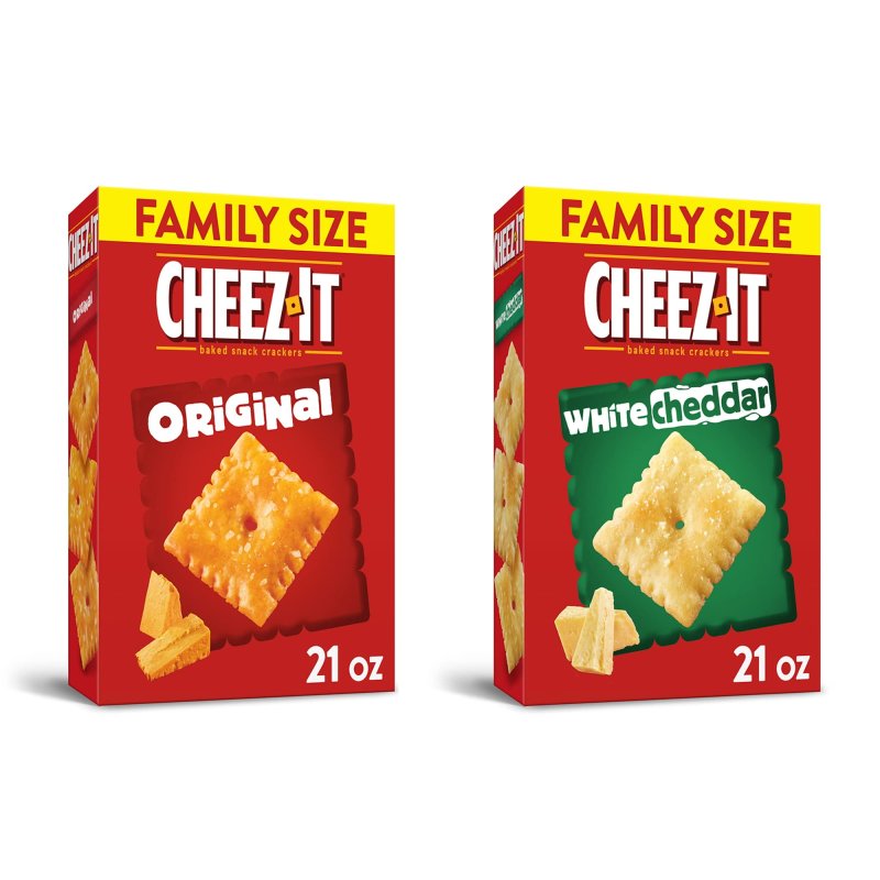 CHEEZ-IT CHEESE CRACKERS BULK PANTRY STAPLES ORIGINAL WHITE CHEDDAR VARIETY PACK 42 OZ