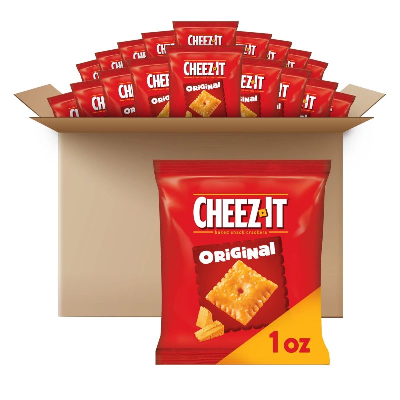 CHEEZ-IT CHEESE CRACKERS BAKED MSF2 SNACK LUNCH ORIGINAL 40 PACKS