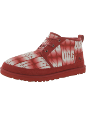 UGG MEN'S NEUMEL LEATHER FAUX FUR LINED ANKLE BOOTS