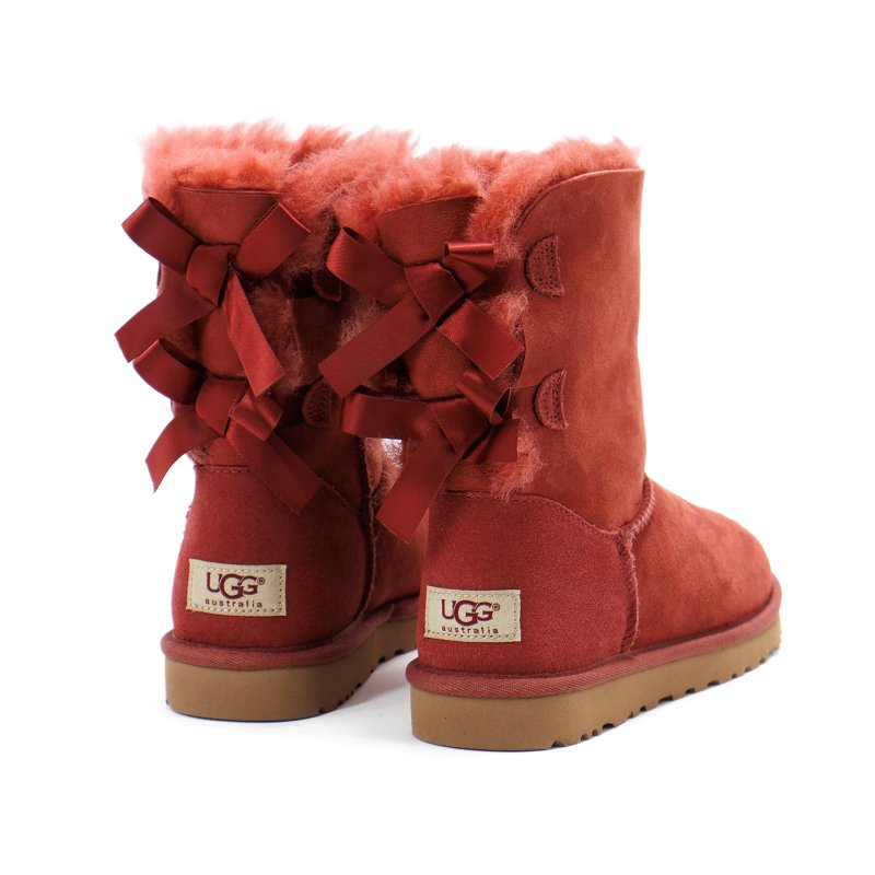 UGG WOMEN'S BAILEY BOW REDWOOD 5 M US BOOTS