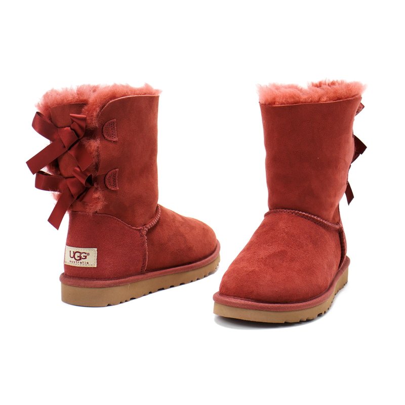 UGG WOMEN'S BAILEY BOW REDWOOD 5 M US BOOTS
