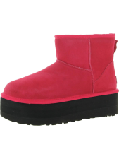 UGG CLASSIC MINI PLATFORM SUEDE ANKLE BOOTS FOR WOMEN