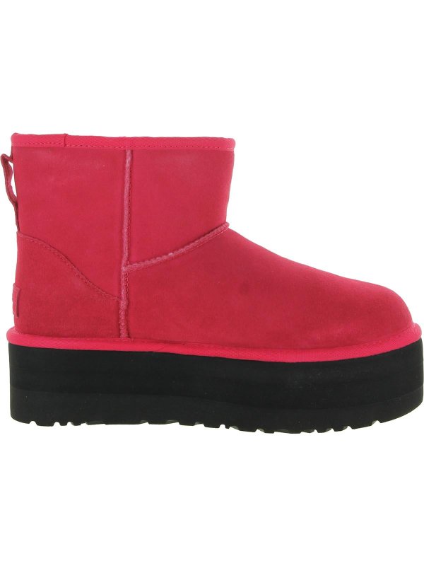 UGG CLASSIC MINI PLATFORM SUEDE ANKLE BOOTS FOR WOMEN