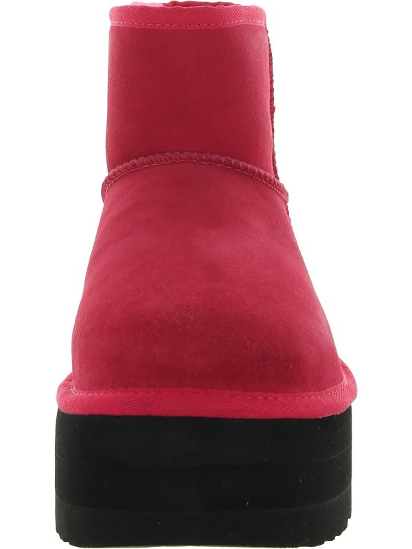 UGG CLASSIC MINI PLATFORM SUEDE ANKLE BOOTS FOR WOMEN