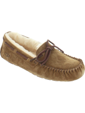 UGG WOMEN'S DAKOTA LEATHER CHESTNUT ANKLE HIGH SUEDE SLIPPER