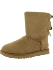 UGG WOMEN'S BAILEY BOW II WINTER BOOTS WITH SUEDE AND SHEARLING