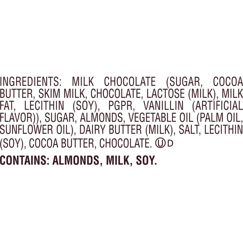 HERSHEY'S SYMPHONY CHOCOLATE ALMOND TOFFEE GIANT CANDY BAR 7.37 OZ 25 PIECES