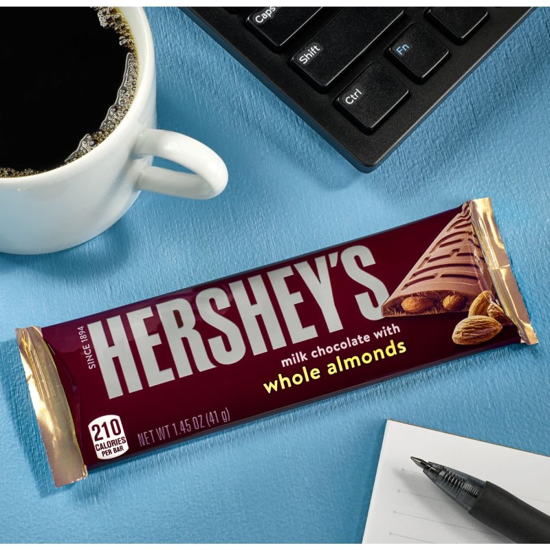HERSHEY'S MILK CHOCOLATE ALMONDS CANDY BARS 1.45 OZ 6 COUNT
