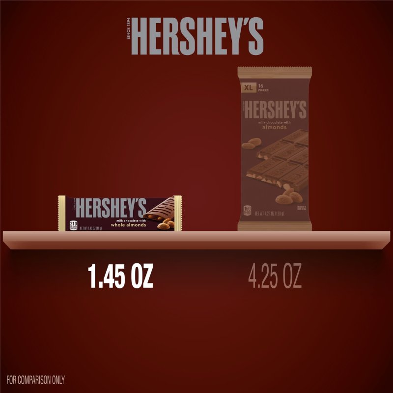 HERSHEY'S MILK CHOCOLATE ALMONDS CANDY BARS 1.45 OZ 6 COUNT