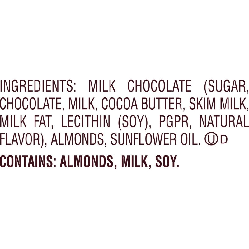 HERSHEY'S MILK CHOCOLATE ALMOND XL CANDY BAR 4.25 OZ 16 PIECES