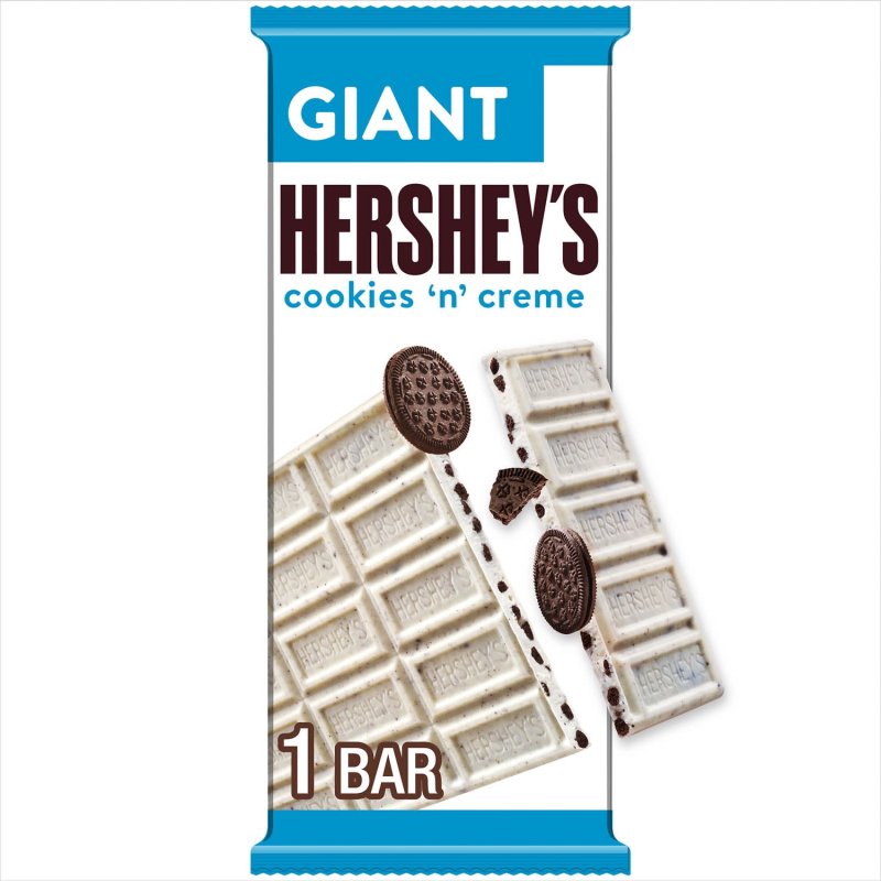 HERSHEYS COOKIES N CREME GIANT CANDY BARS 7.37 OZ 25 PIECES