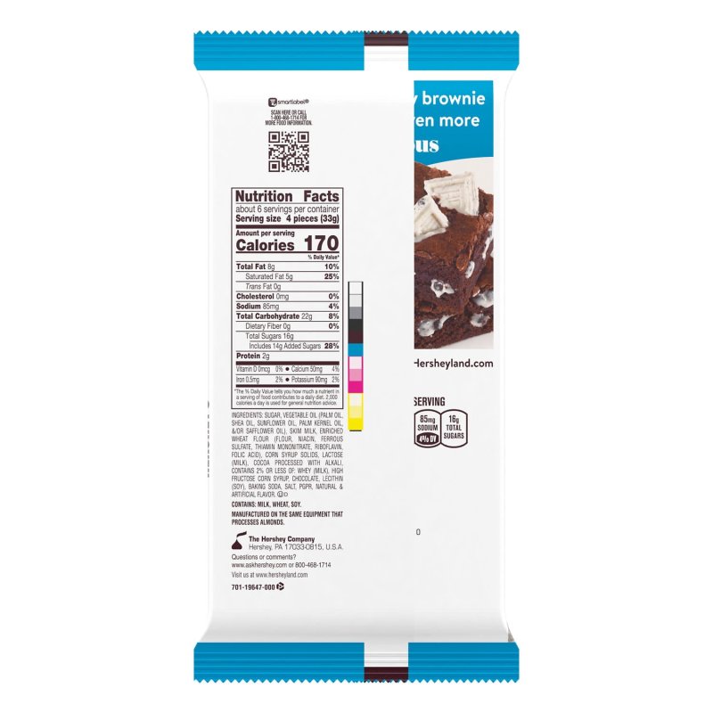 HERSHEYS COOKIES N CREME GIANT CANDY BARS 7.37 OZ 25 PIECES