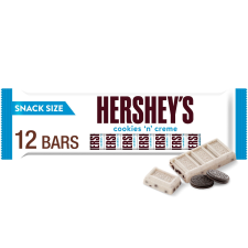 HERSHEYS COOKIES N CREME SNACK SIZE CANDY BARS 045 OZ 12 COUNT