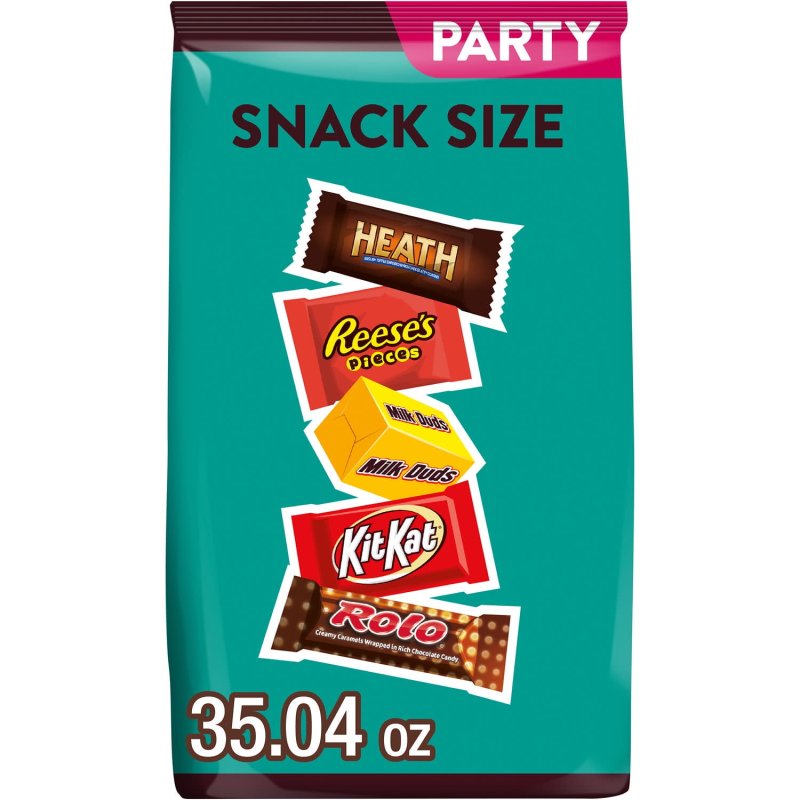 HERSHEY ASSORTED FLAVORED SNACK SIZE CANDY PARTY PACK 35.04 OZ