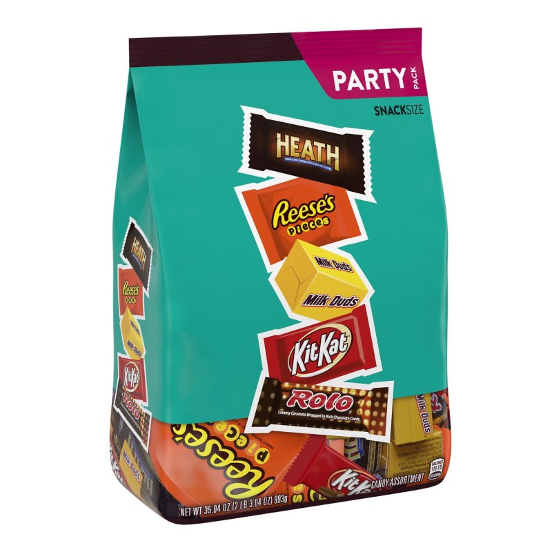 HERSHEY ASSORTED FLAVORED SNACK SIZE CANDY PARTY PACK 35.04 OZ