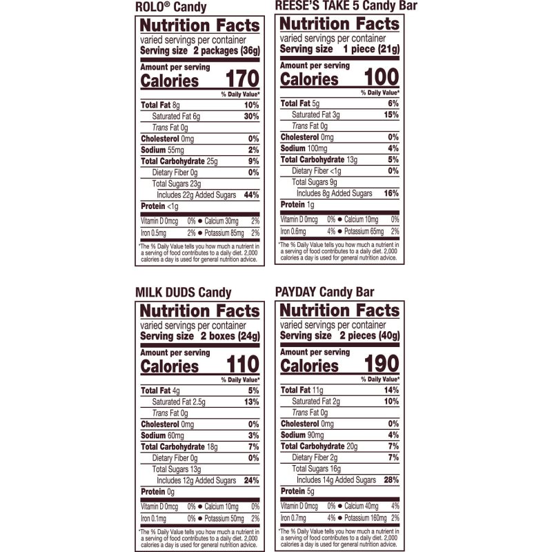 HERSHEY ASSORTED CARAMEL FLAVORED SNACK SIZE CANDY PARTY PACK 32.08 OZ