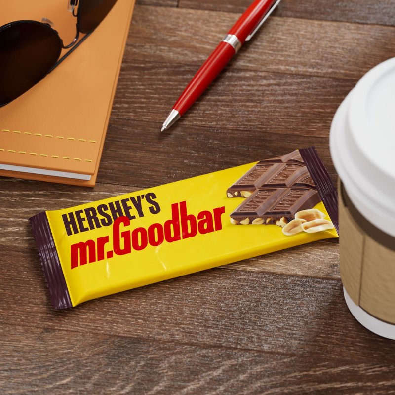 HERSHEY'S MR GOODBAR CHOCOLATE PEANUTS CANDY BARS 1.75 OZ 6 COUNT