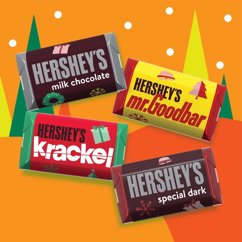 HERSHEYS MINIATURES ASSORTED CHOCOLATE CHRISTMAS CANDY BAG 9.9 OZ